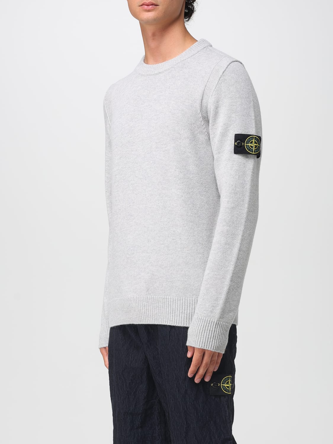 STONE ISLAND SWEATER: Sweater men Stone Island, Grey 2 - Img 4