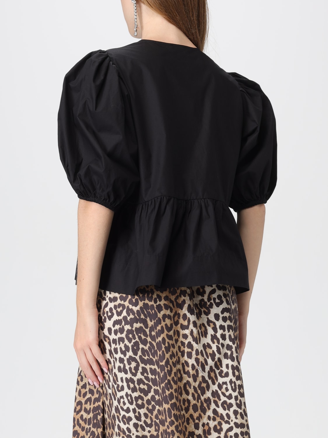 GANNI TOP: Top woman Ganni, Black - Img 3