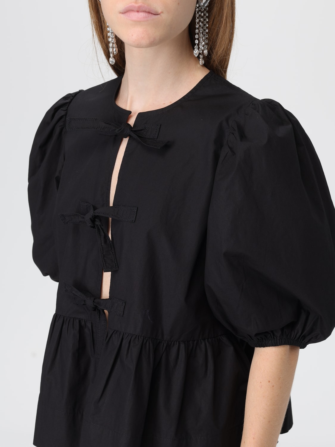 GANNI TOP: Top woman Ganni, Black - Img 4
