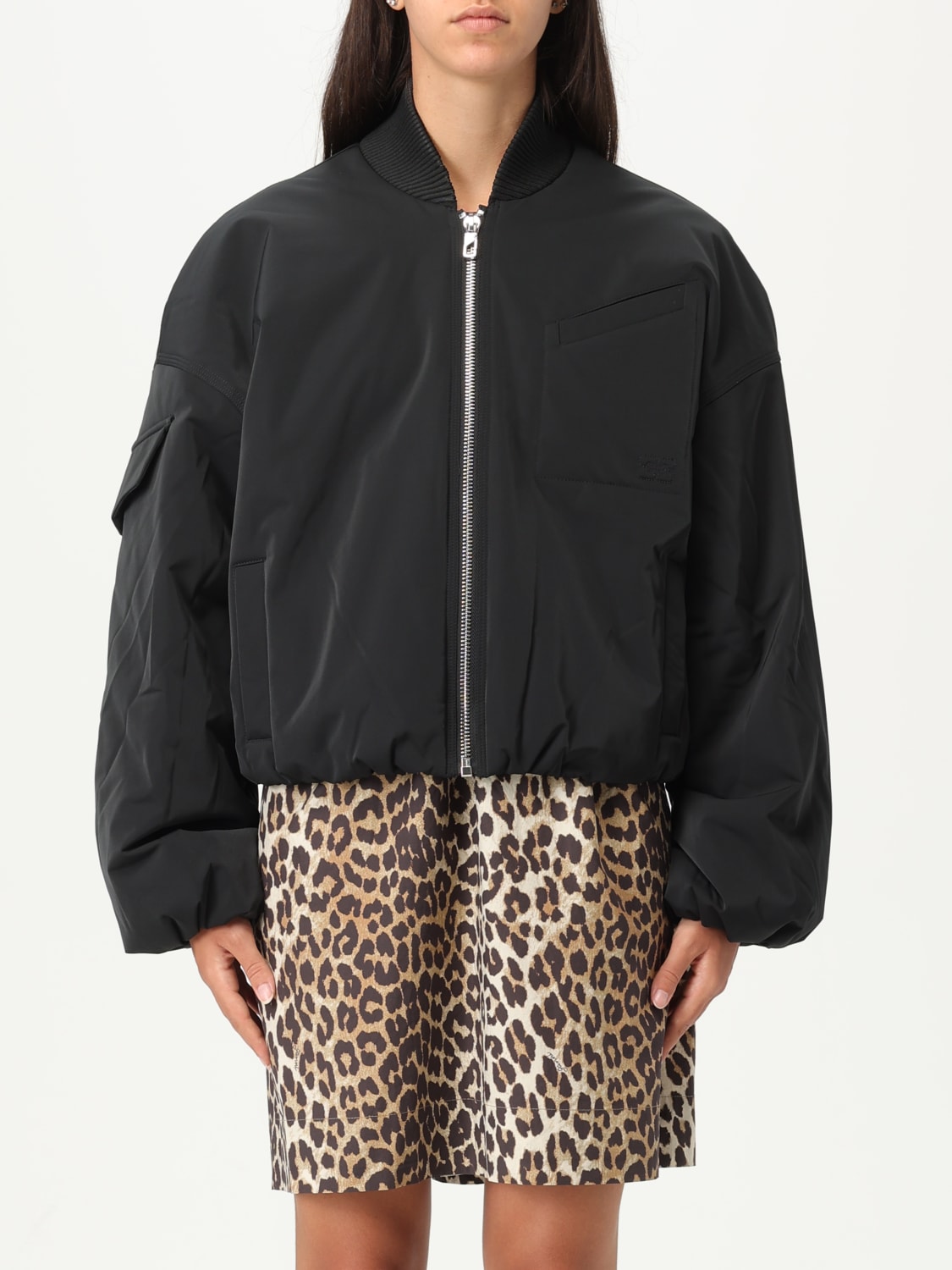 GANNI CHAQUETA: Chaqueta mujer Ganni, Negro - Img 1