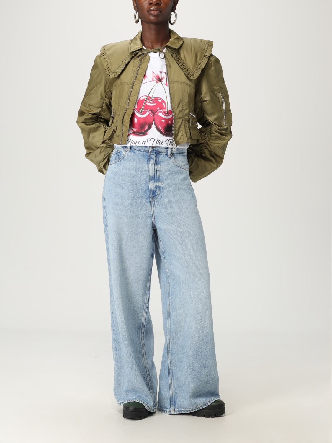 GANNI JEANS: Jeans femme Ganni, Bleu Azur - Img 2