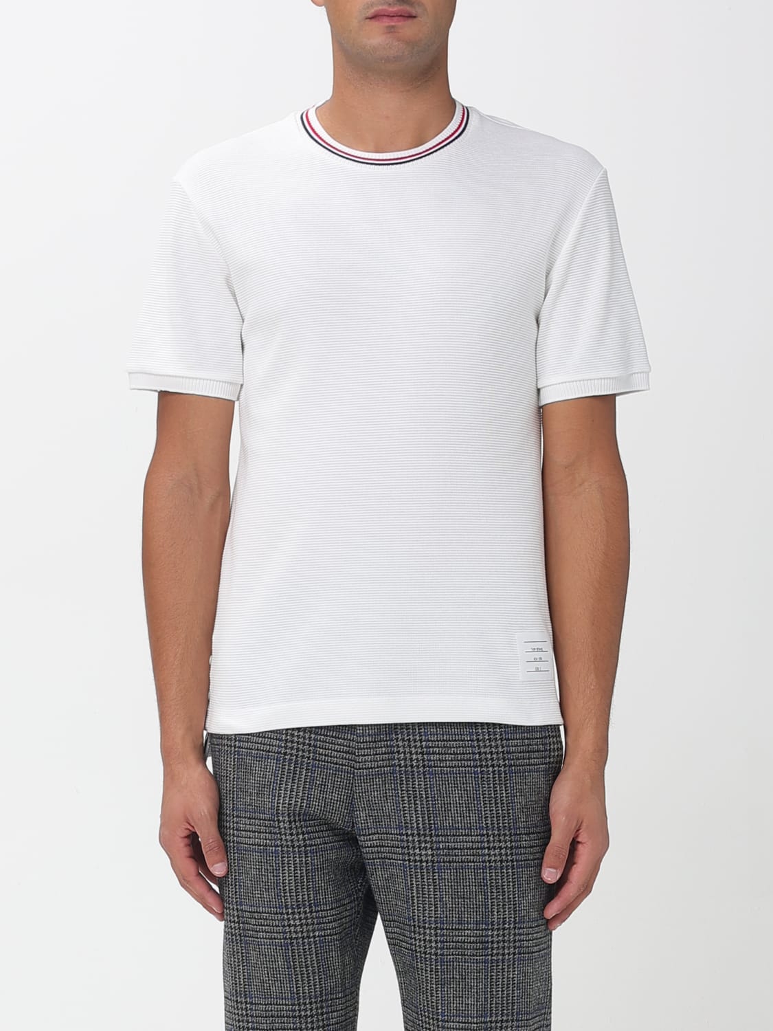 THOM BROWNE T-SHIRT: Polo shirt men Thom Browne, White - Img 1