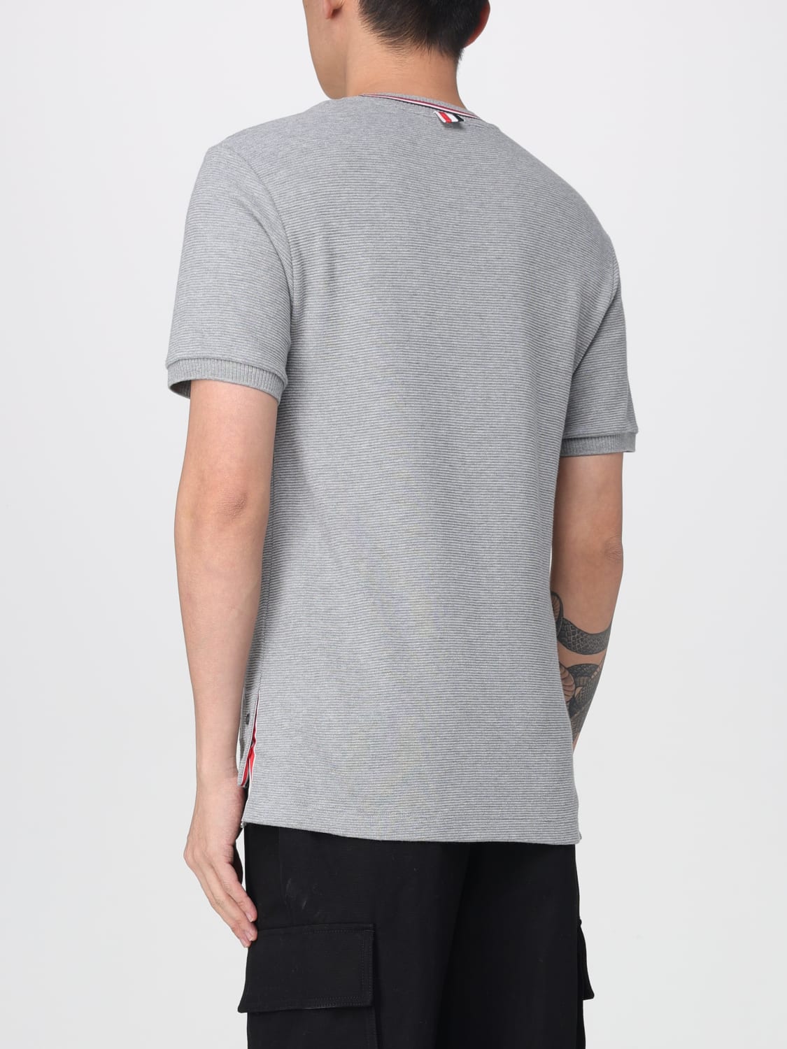 THOM BROWNE T-SHIRT: Polo shirt men Thom Browne, Grey - Img 3