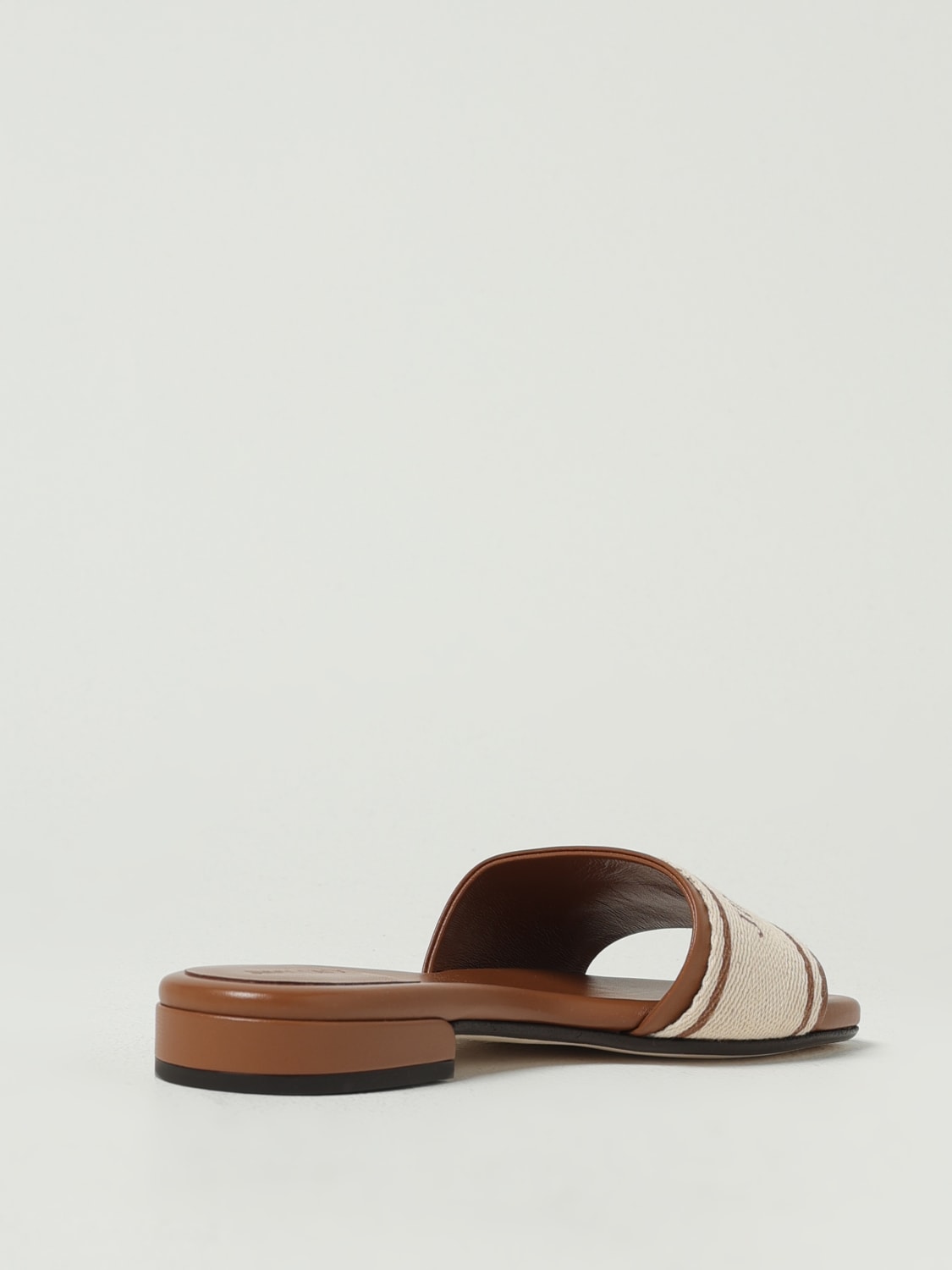 JIMMY CHOO HEELED SANDAL: Flat sandals woman Jimmy Choo, Brown - Img 3