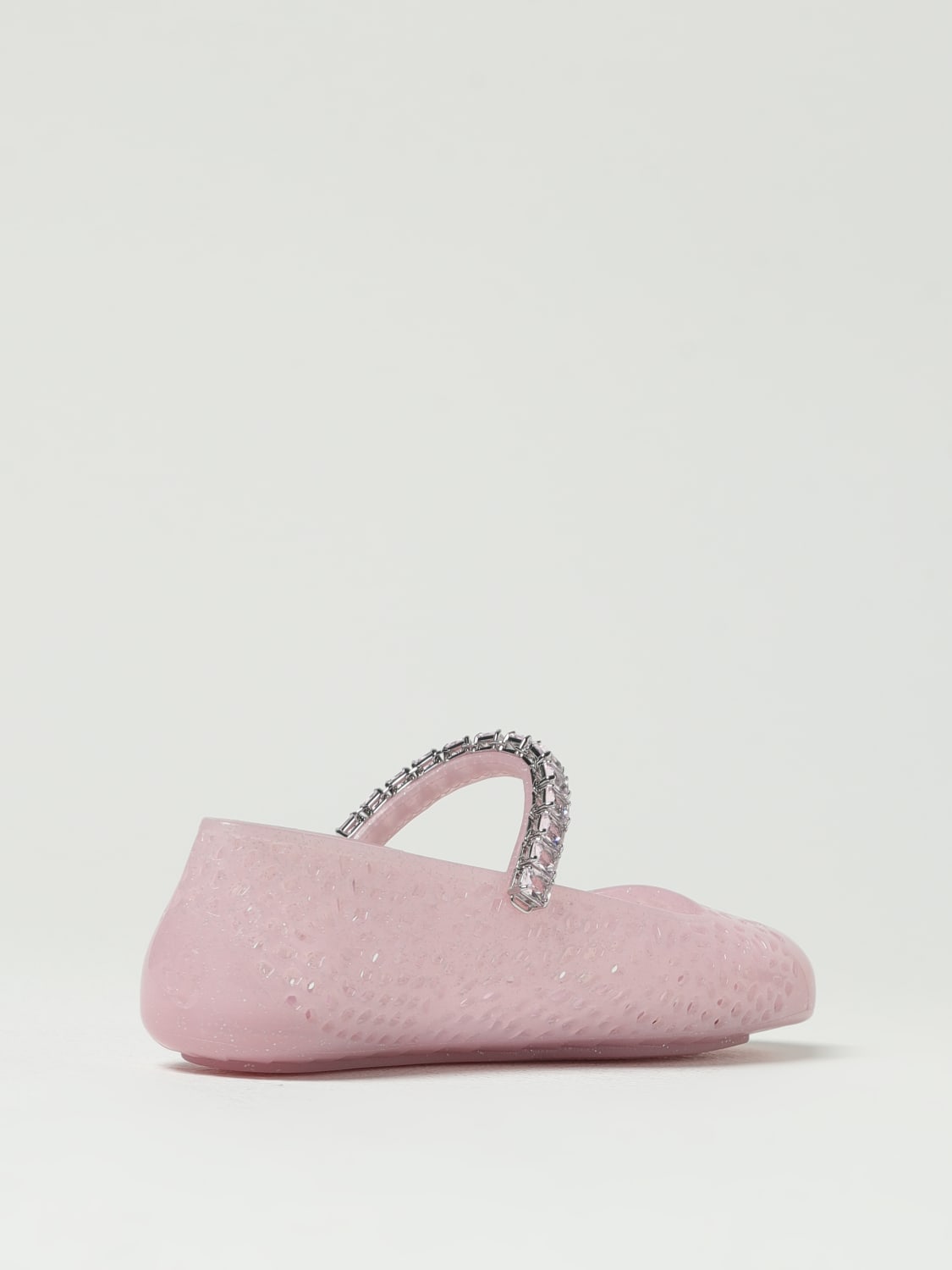 JIMMY CHOO BALLERINE: Ballerina The Jelly Jimmy Choo in gomma traforata con strass , Silver - Img 3