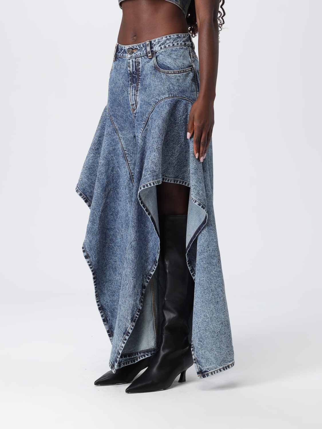 ALAÏA JEANS: Jeans damen AlaÏa, Blau - Img 4