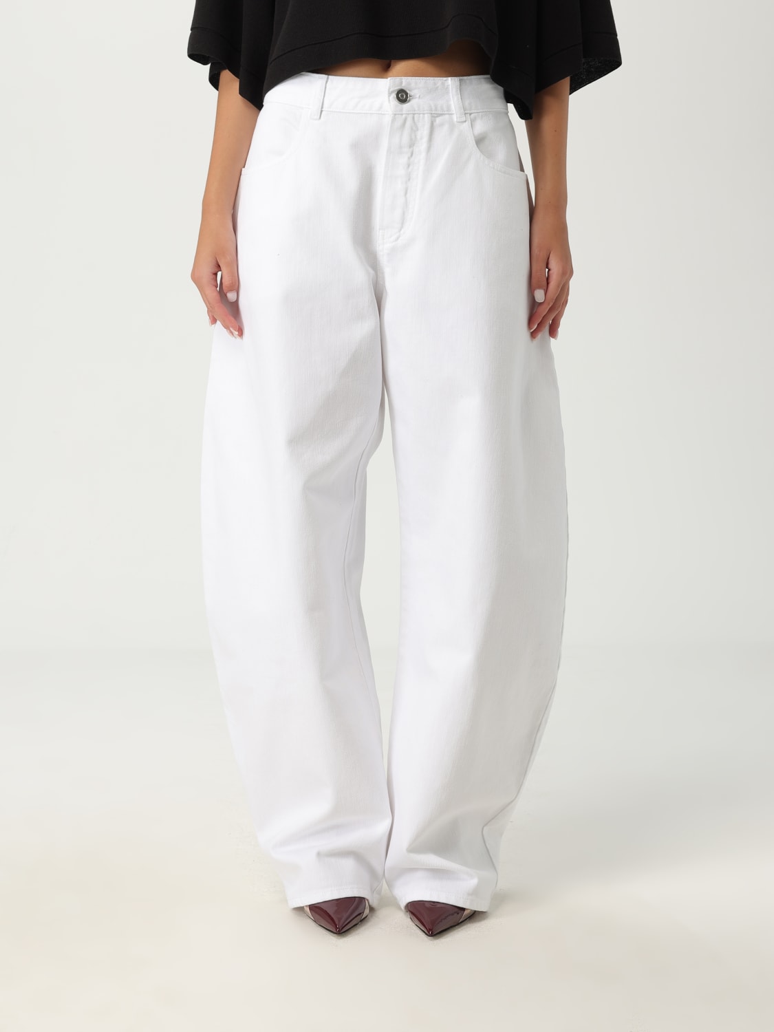 ALAÏA JEANS: Jeans woman AlaÏa, White - Img 1