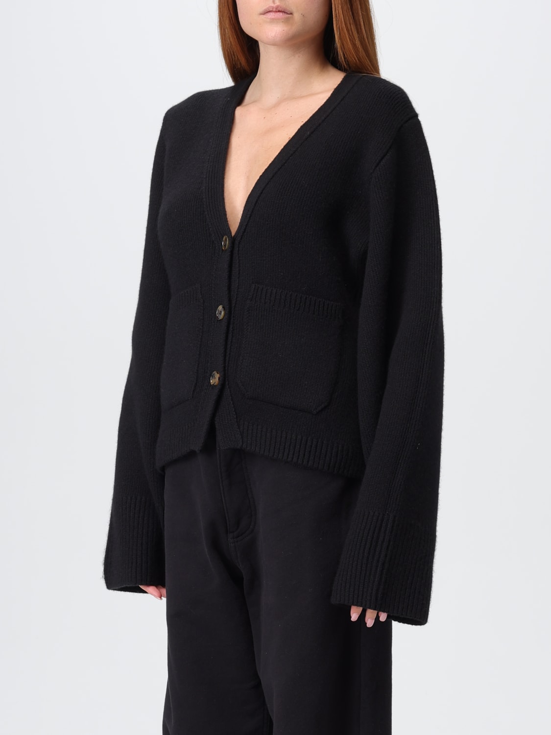 KHAITE SWEATER: Cardigan woman Khaite, Black - Img 4