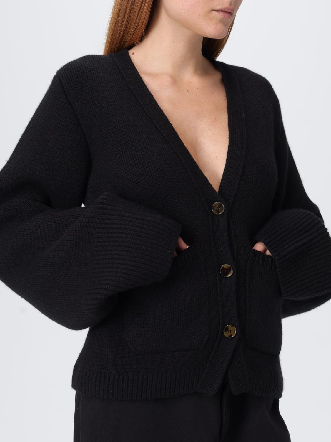 KHAITE SWEATER: Cardigan woman Khaite, Black - Img 5