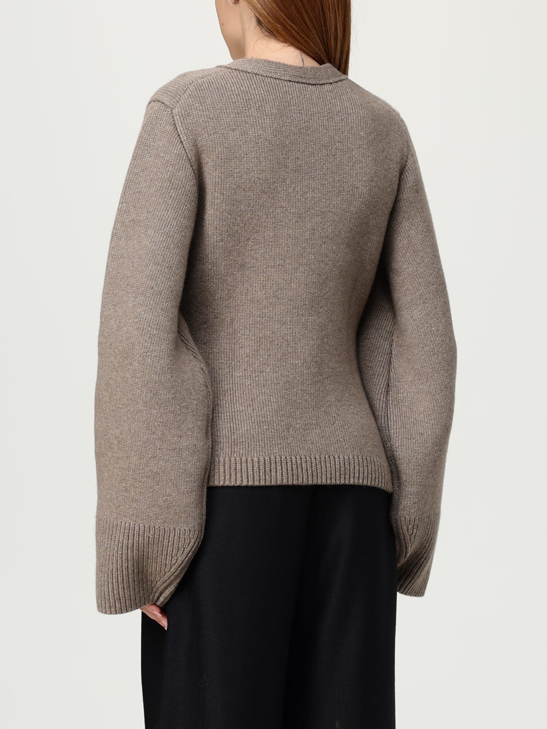 KHAITE SWEATER: Cardigan woman Khaite, Beige - Img 3