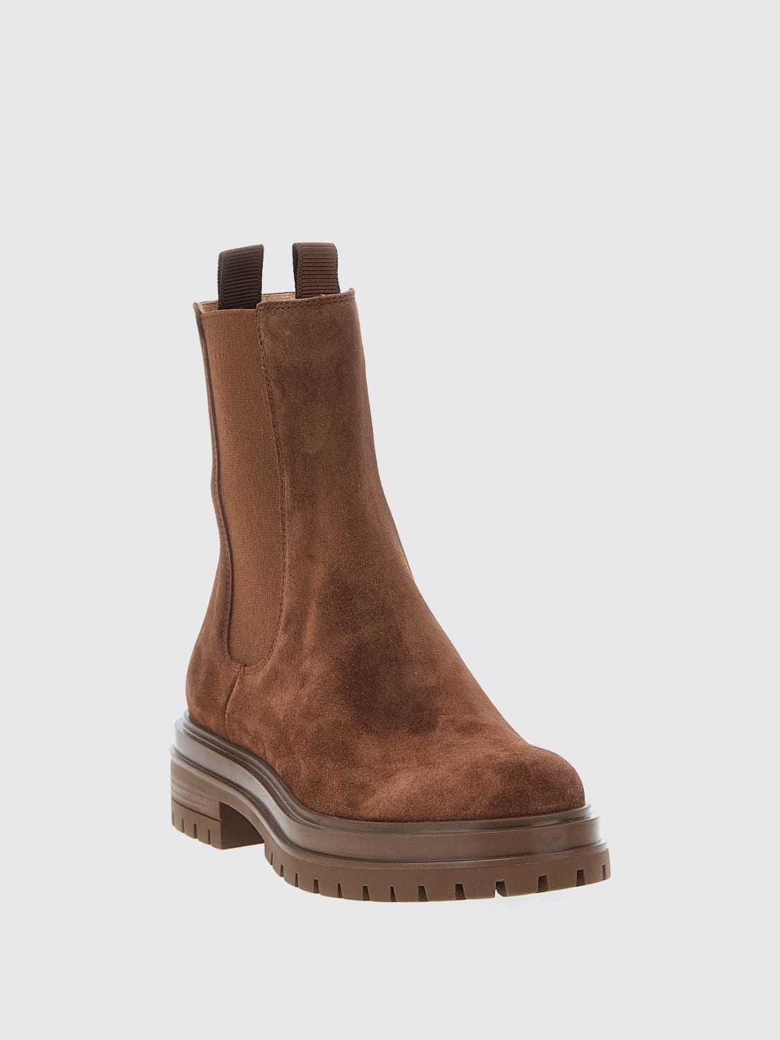 GIANVITO ROSSI BOTAS: Botines planos mujer Gianvito Rossi, Marrón - Img 2