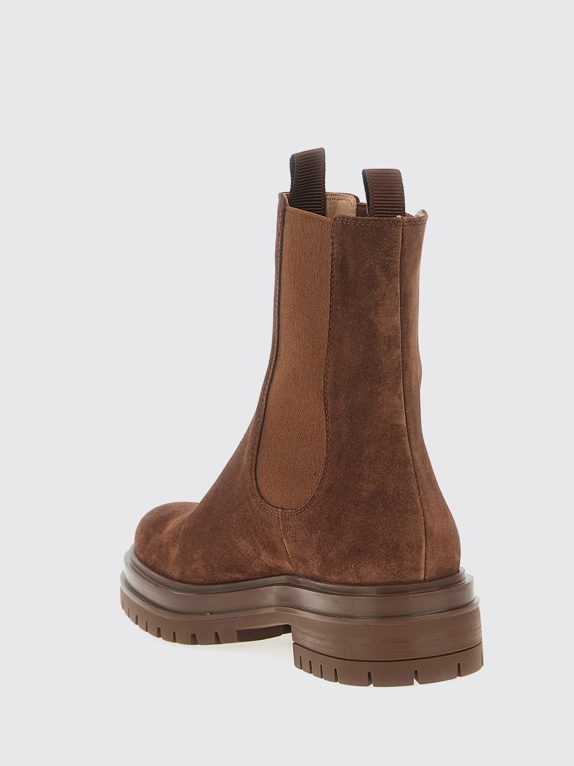 GIANVITO ROSSI BOTAS: Botines planos mujer Gianvito Rossi, Marrón - Img 3