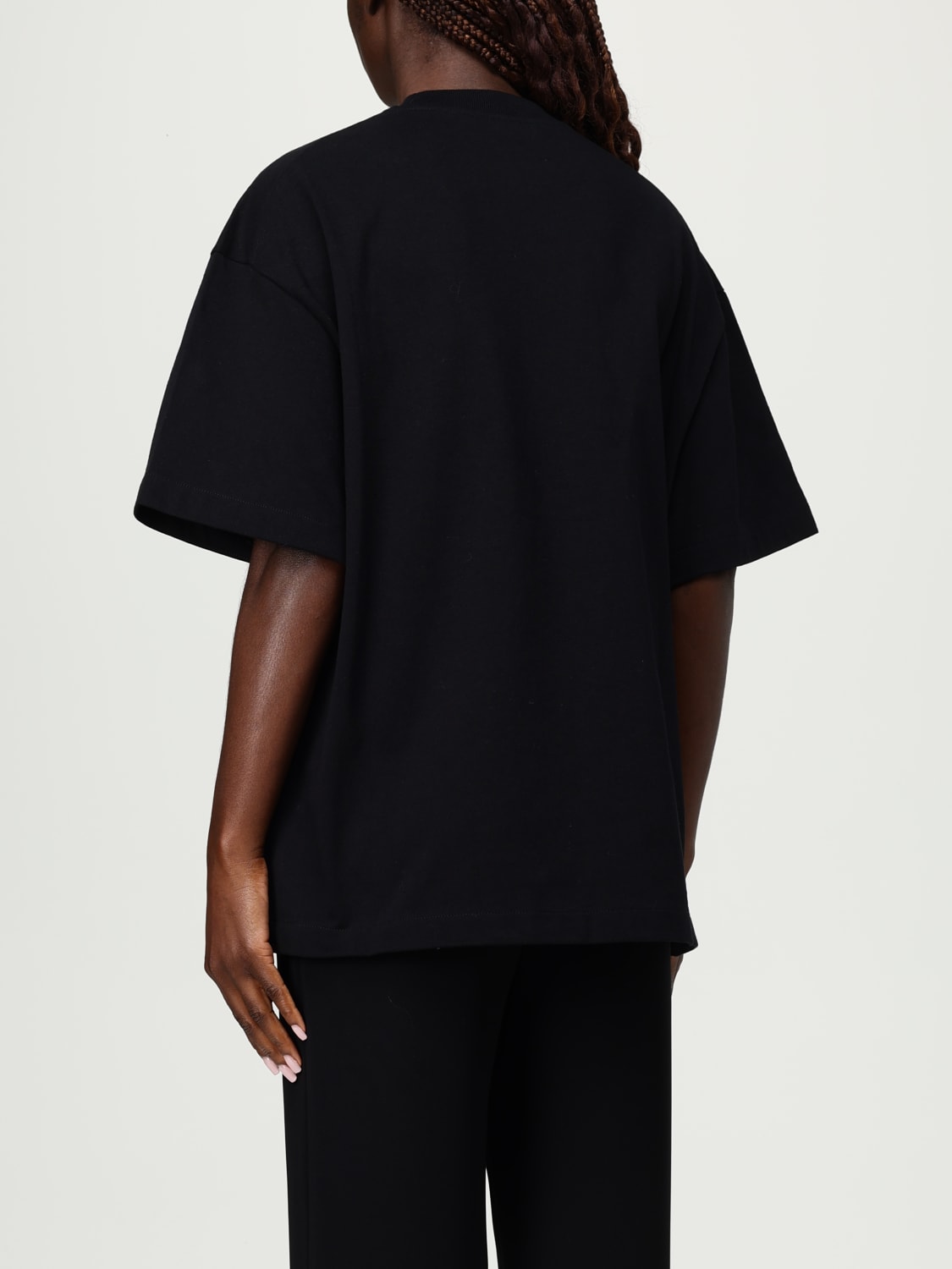 JIL SANDER T-SHIRTS: T-shirt in cotone over con logo Jil Sander, Nero - Img 3