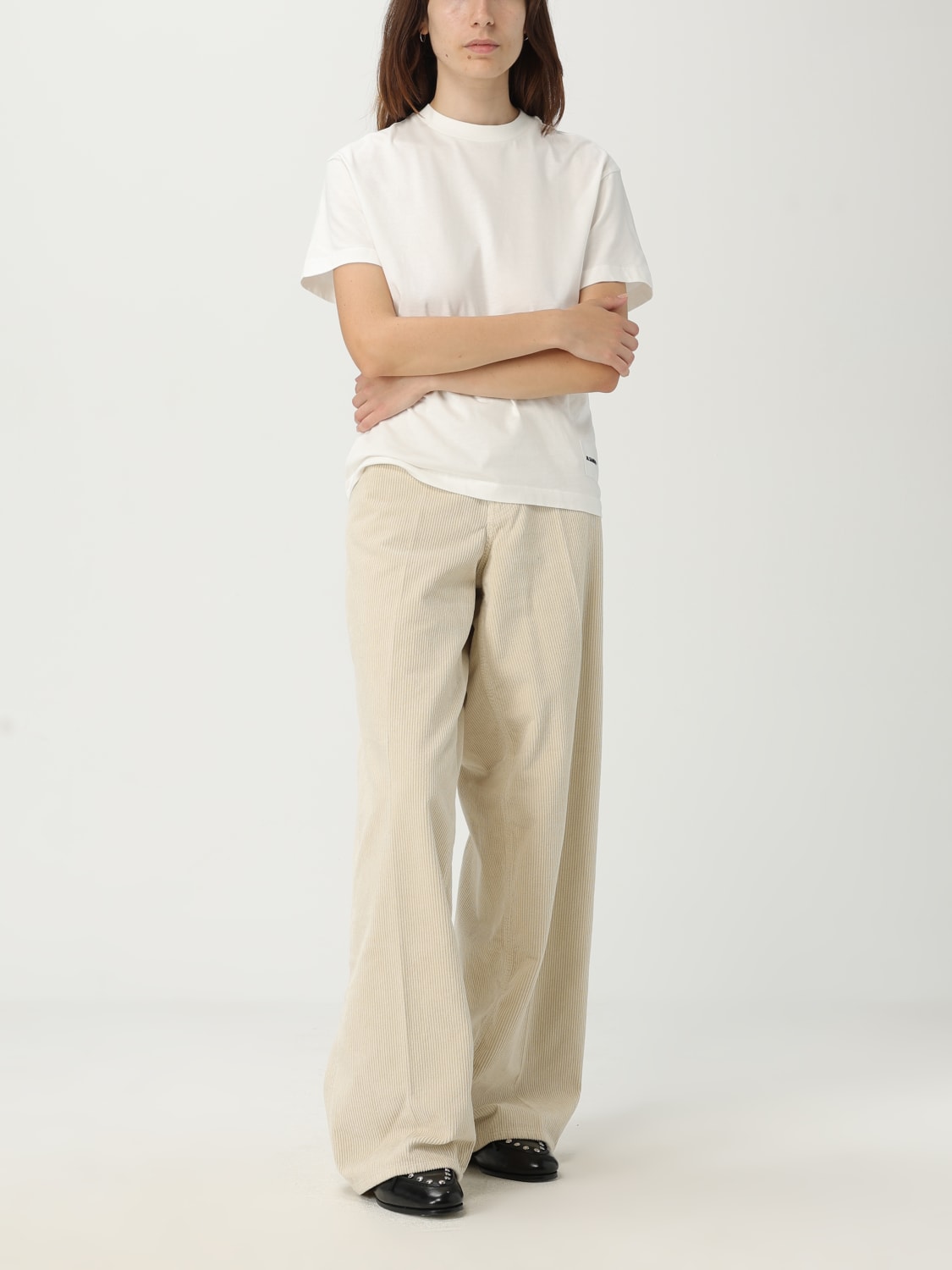 JIL SANDER T-SHIRTS: Set 3 T-shirt basic in cotone Jil Sander, Bianco - Img 6