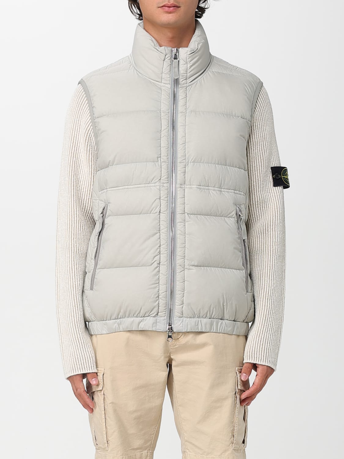 STONE ISLAND SUIT VEST: Jacket men Stone Island, Grey 1 - Img 1