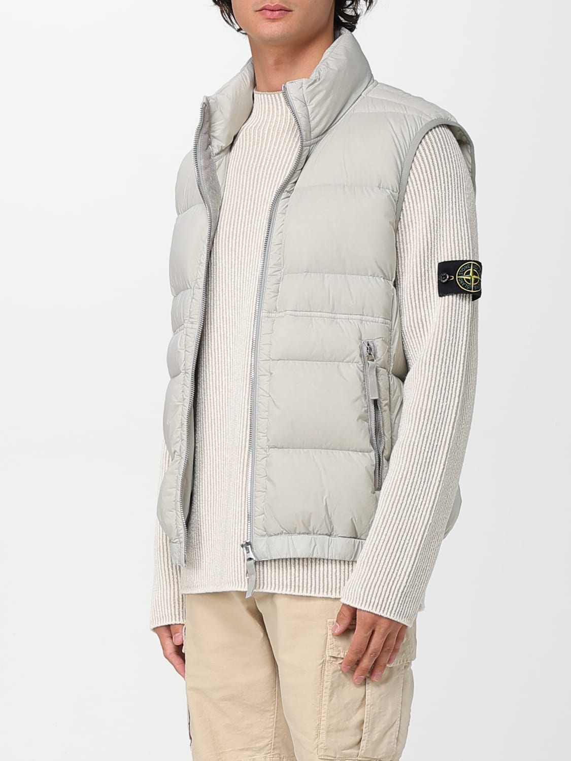 STONE ISLAND SUIT VEST: Jacket men Stone Island, Grey 1 - Img 4