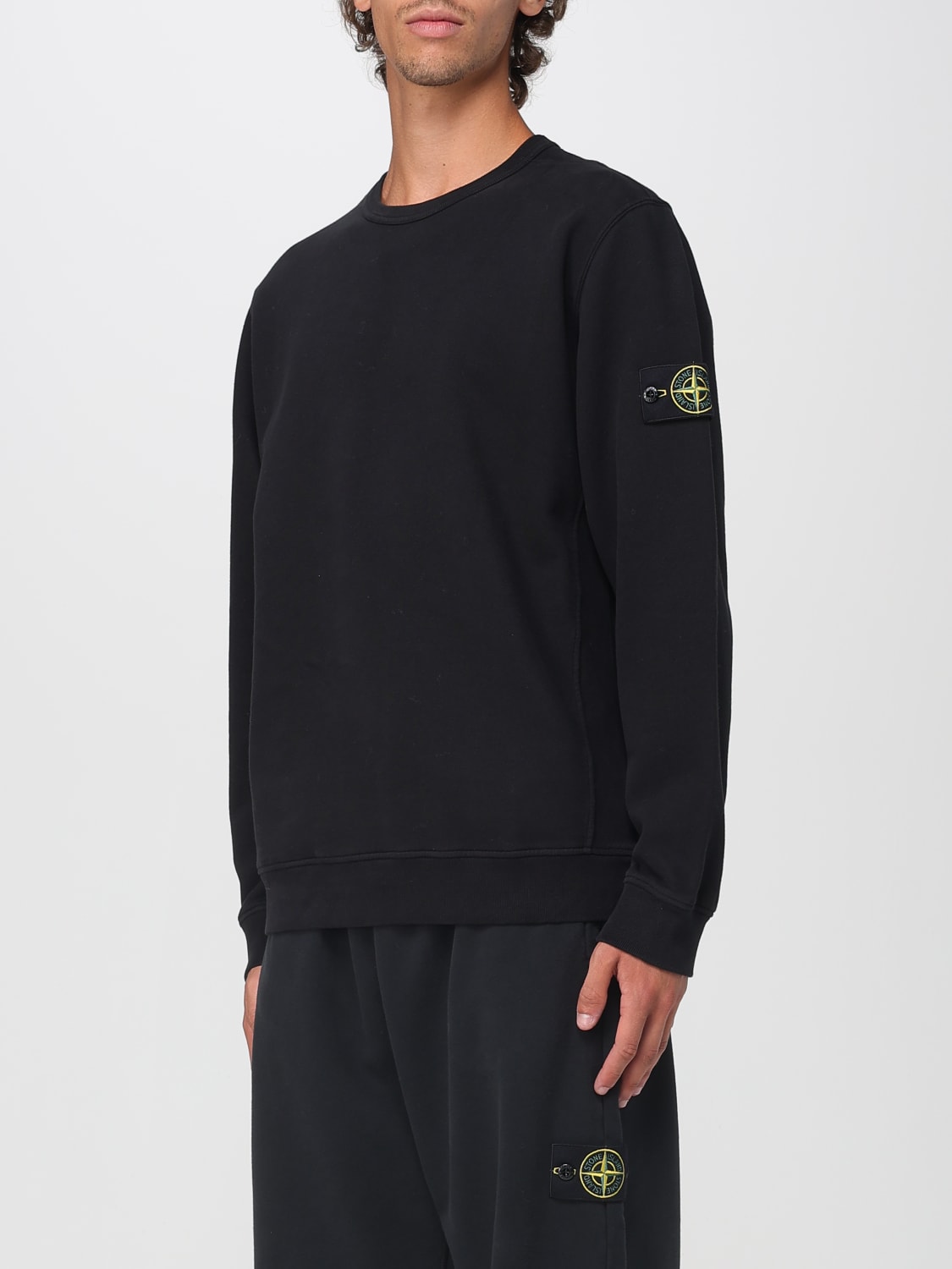 STONE ISLAND 스웨트셔츠: 스웨트셔츠 남성 Stone Island, 블랙 - Img 4