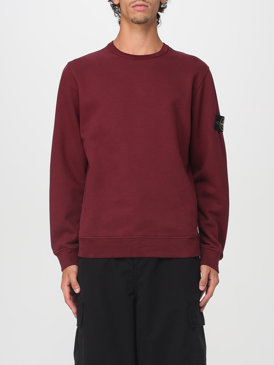 STONE ISLAND SWEATSHIRT: Sweatshirt men Stone Island, Burgundy - Img 1