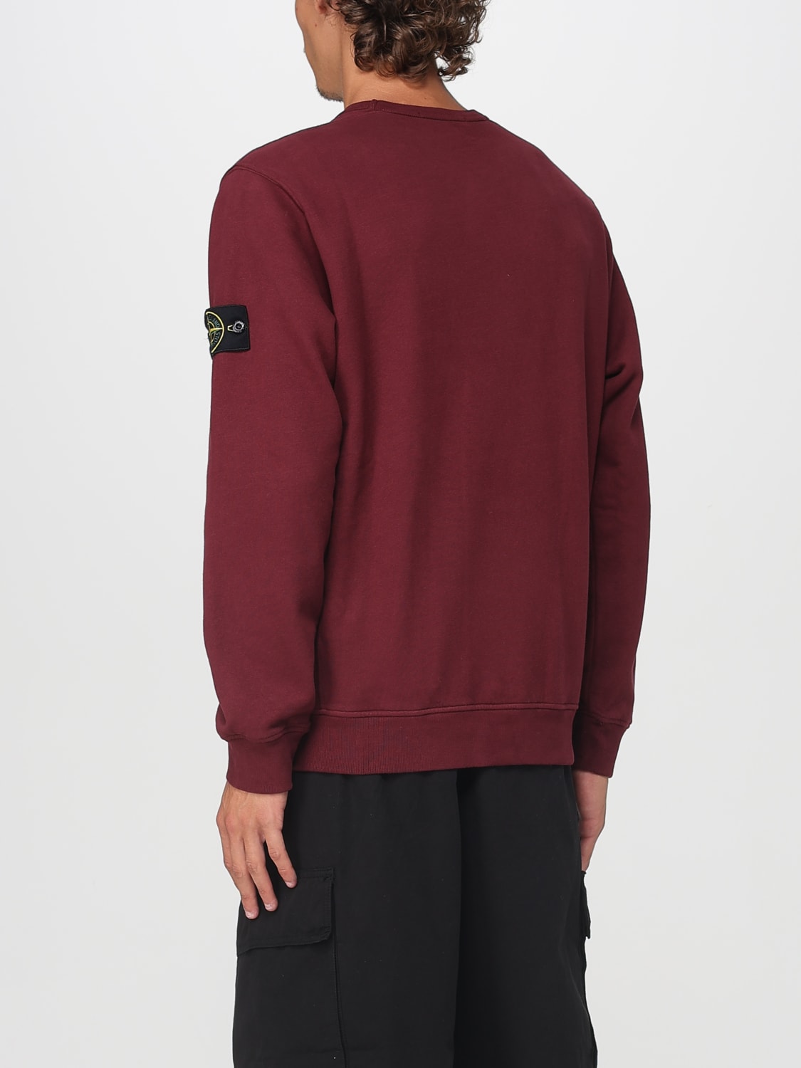 STONE ISLAND SWEATSHIRT: Sweatshirt men Stone Island, Burgundy - Img 3