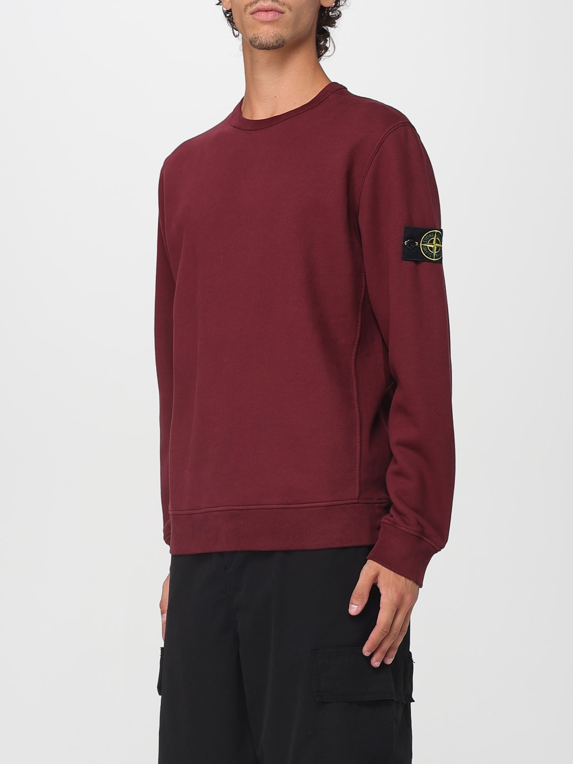 STONE ISLAND SWEATSHIRT: Sweatshirt men Stone Island, Burgundy - Img 4