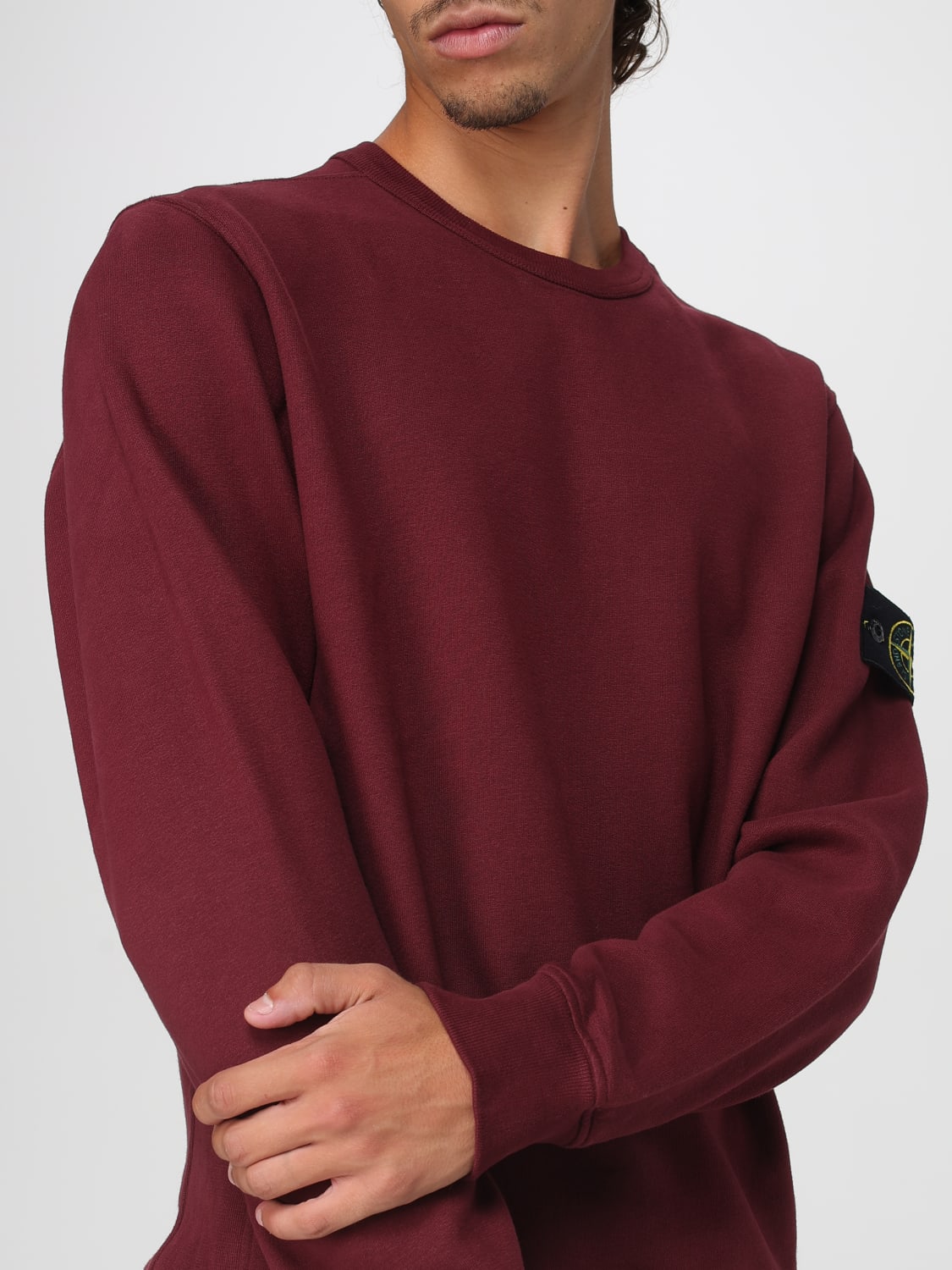 STONE ISLAND SWEATSHIRT: Sweatshirt men Stone Island, Burgundy - Img 5