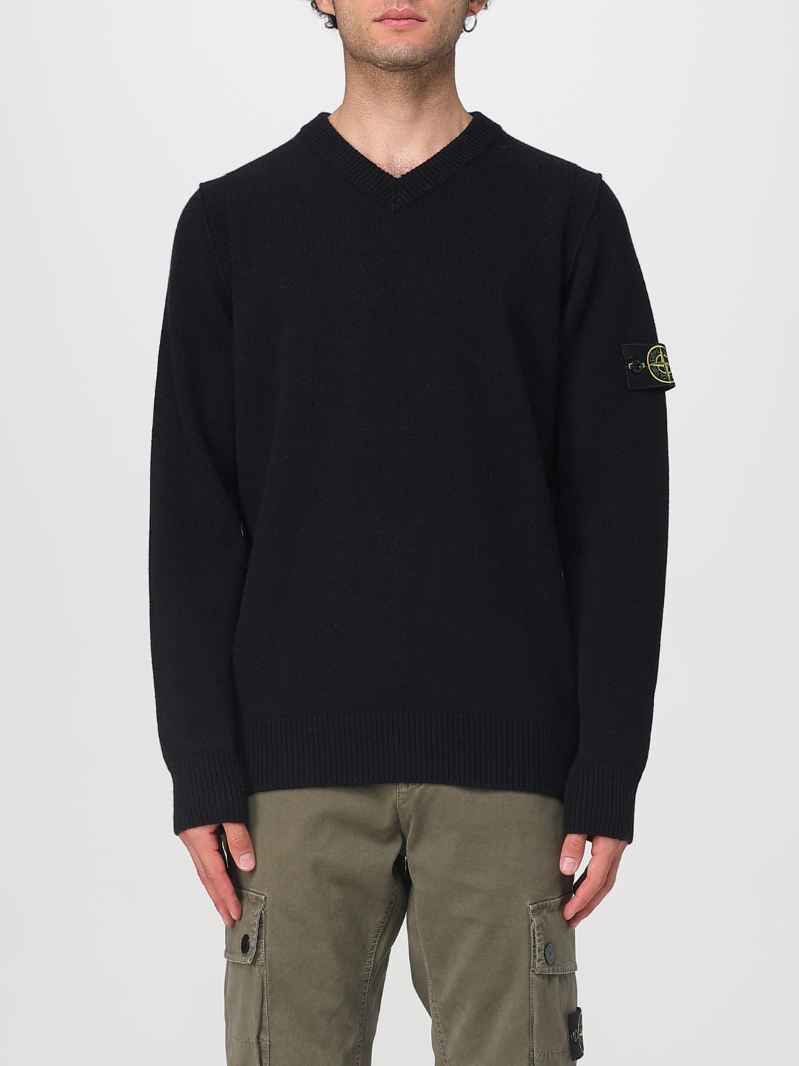 STONE ISLAND PULLOVER: Pullover herren Stone Island, Schwarz - Img 1