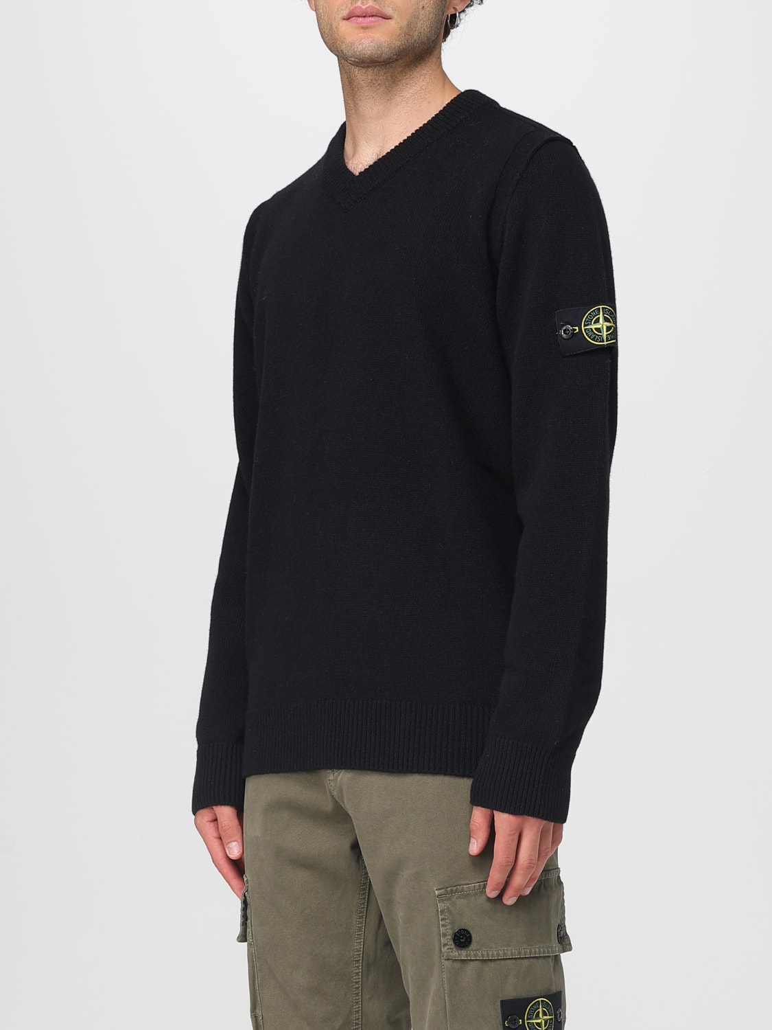 STONE ISLAND PULLOVER: Pullover herren Stone Island, Schwarz - Img 4