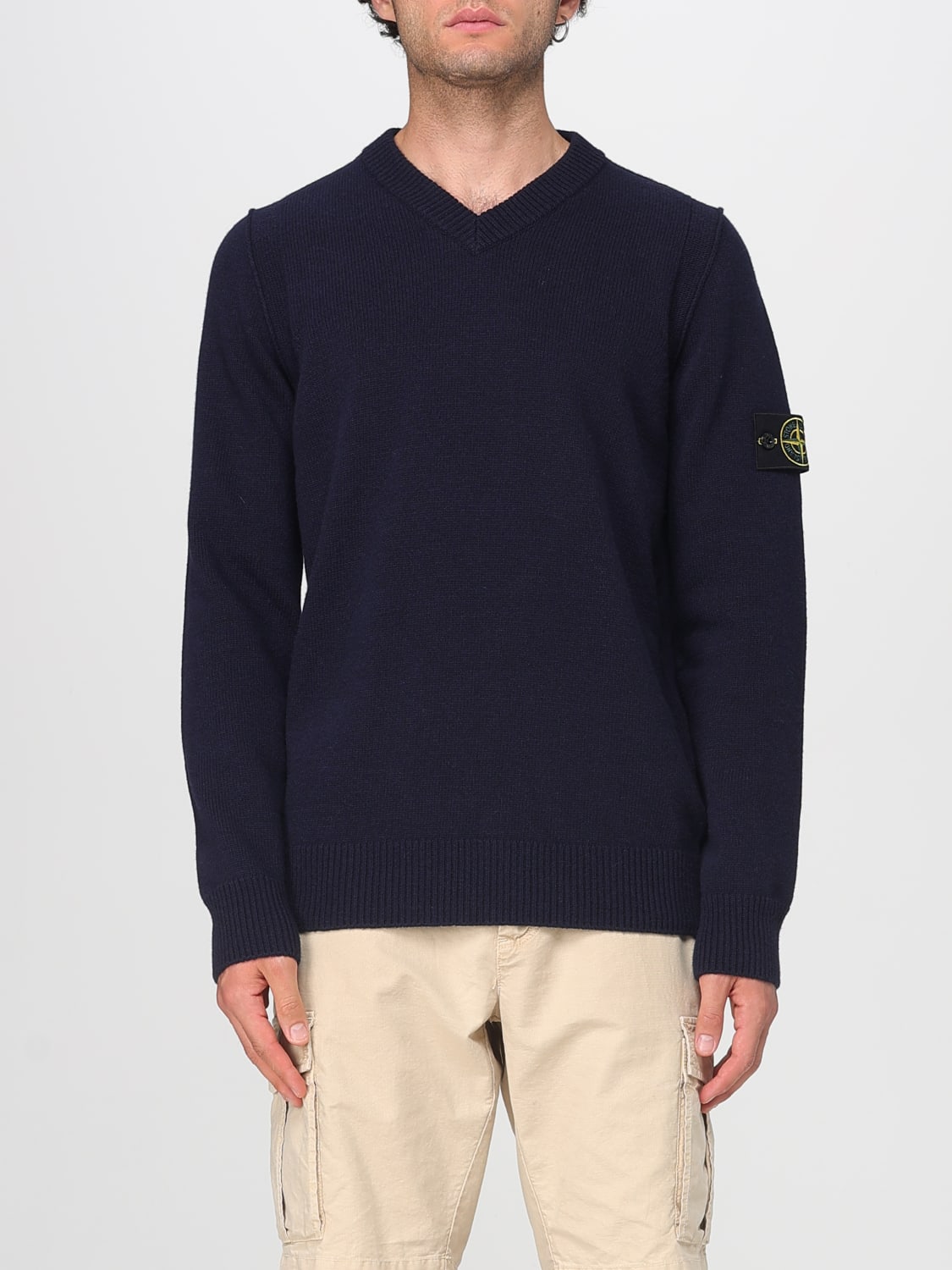 STONE ISLAND SWEATER: Sweater men Stone Island, Blue - Img 1