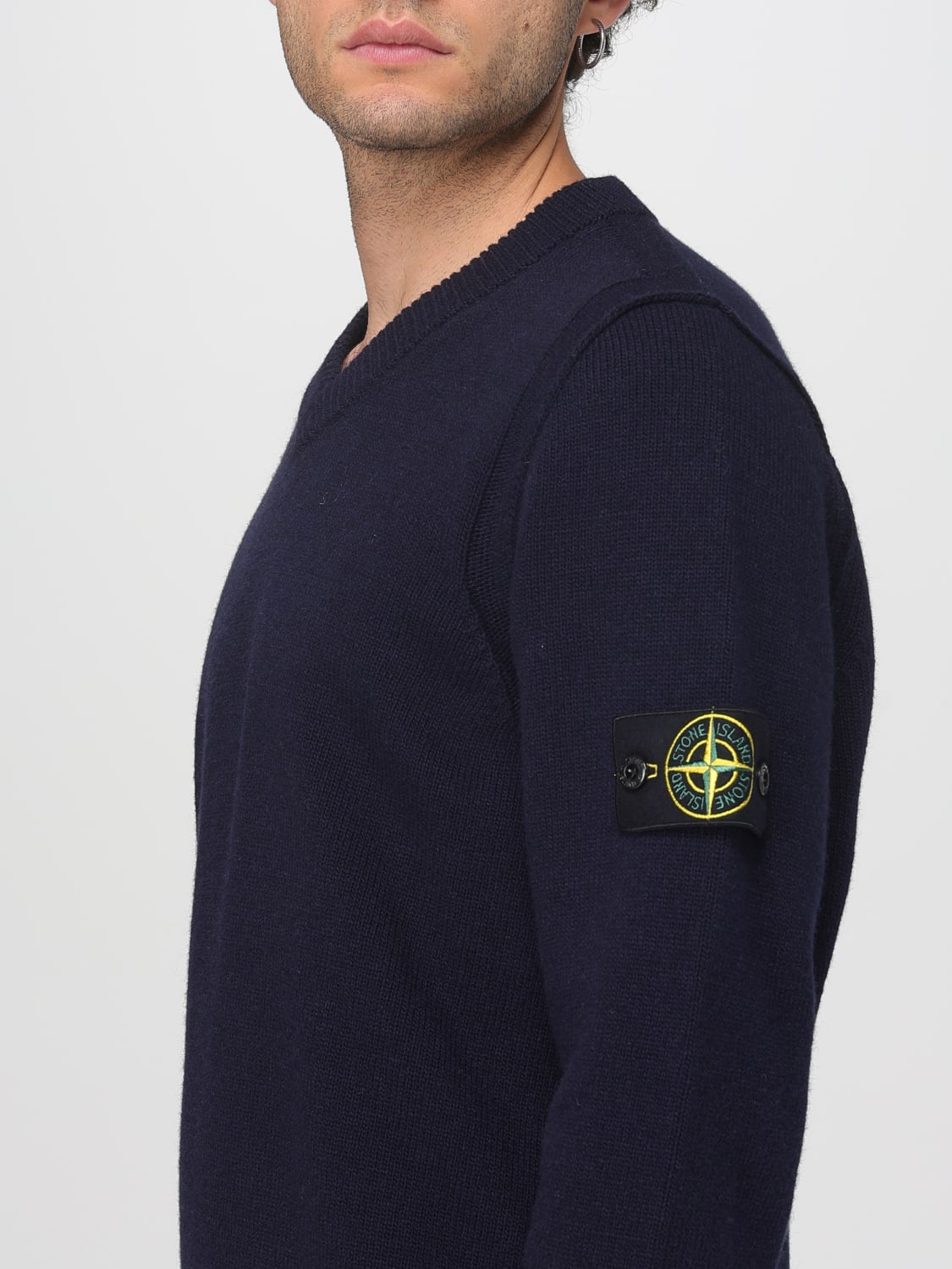 STONE ISLAND SWEATER: Sweater men Stone Island, Blue - Img 5
