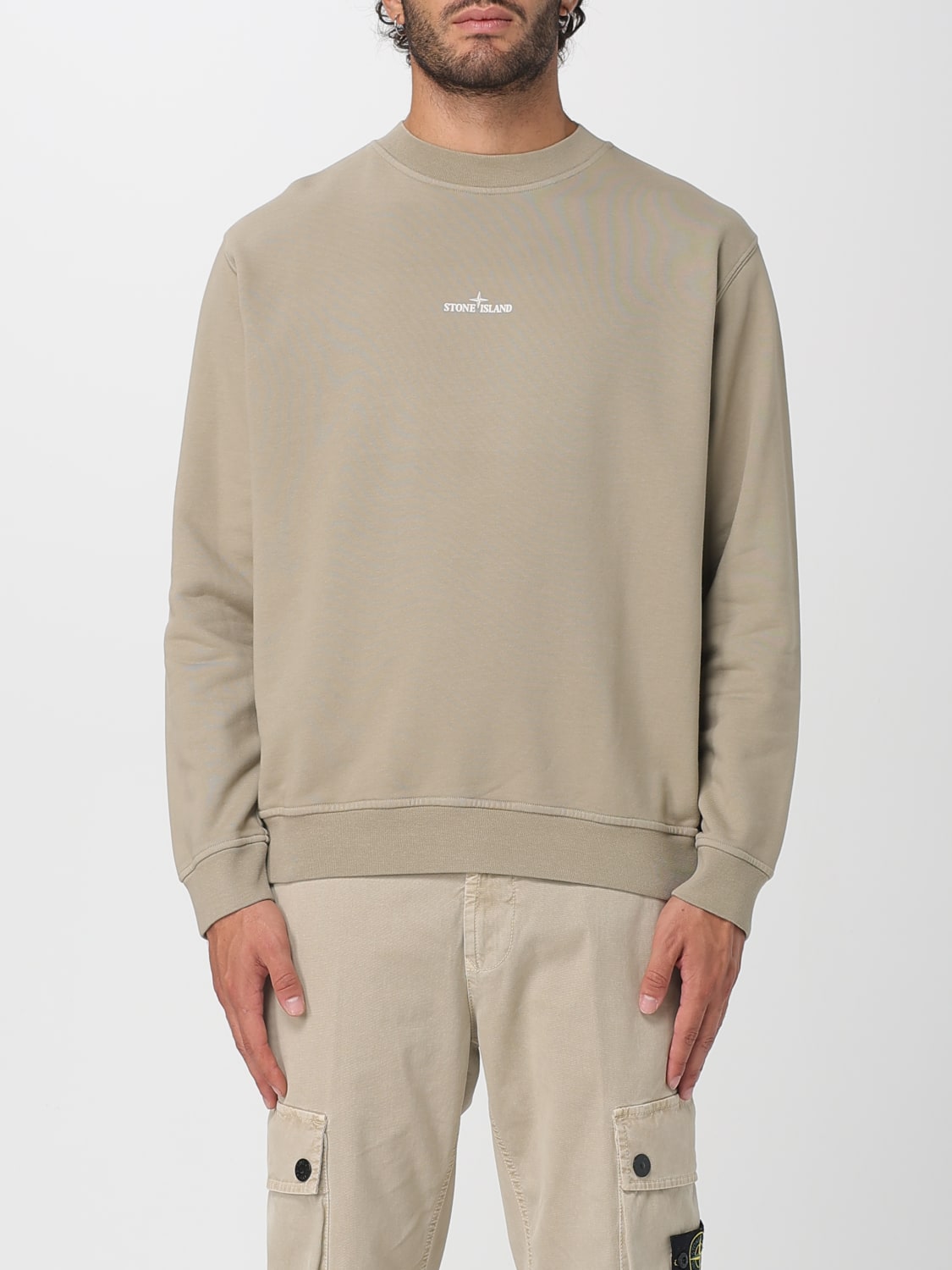 STONE ISLAND SWEATSHIRT: Sweatshirt men Stone Island, Sand - Img 1