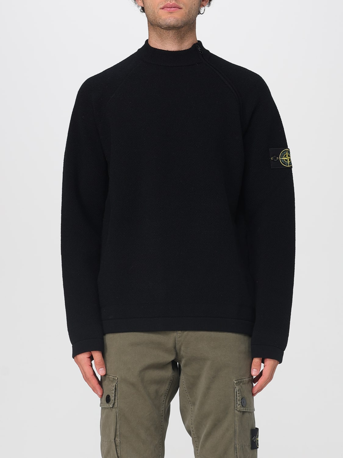 STONE ISLAND SWEATER: Sweater men Stone Island, Black - Img 1