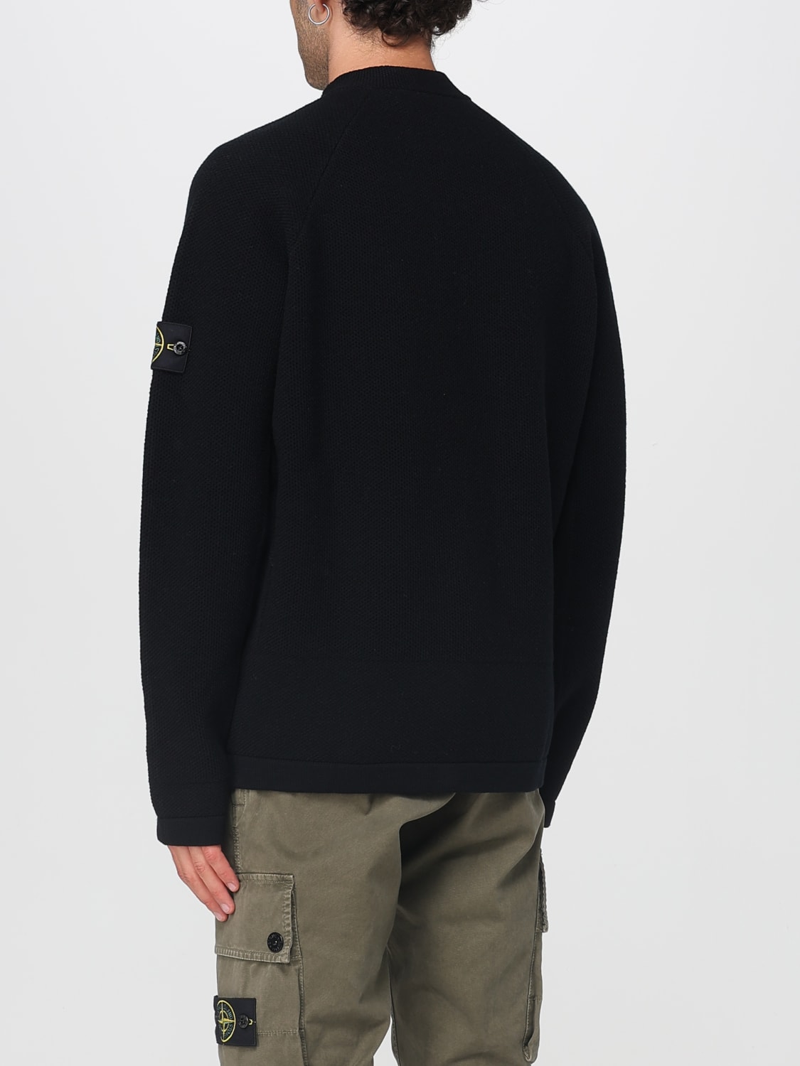STONE ISLAND SWEATER: Sweater men Stone Island, Black - Img 3