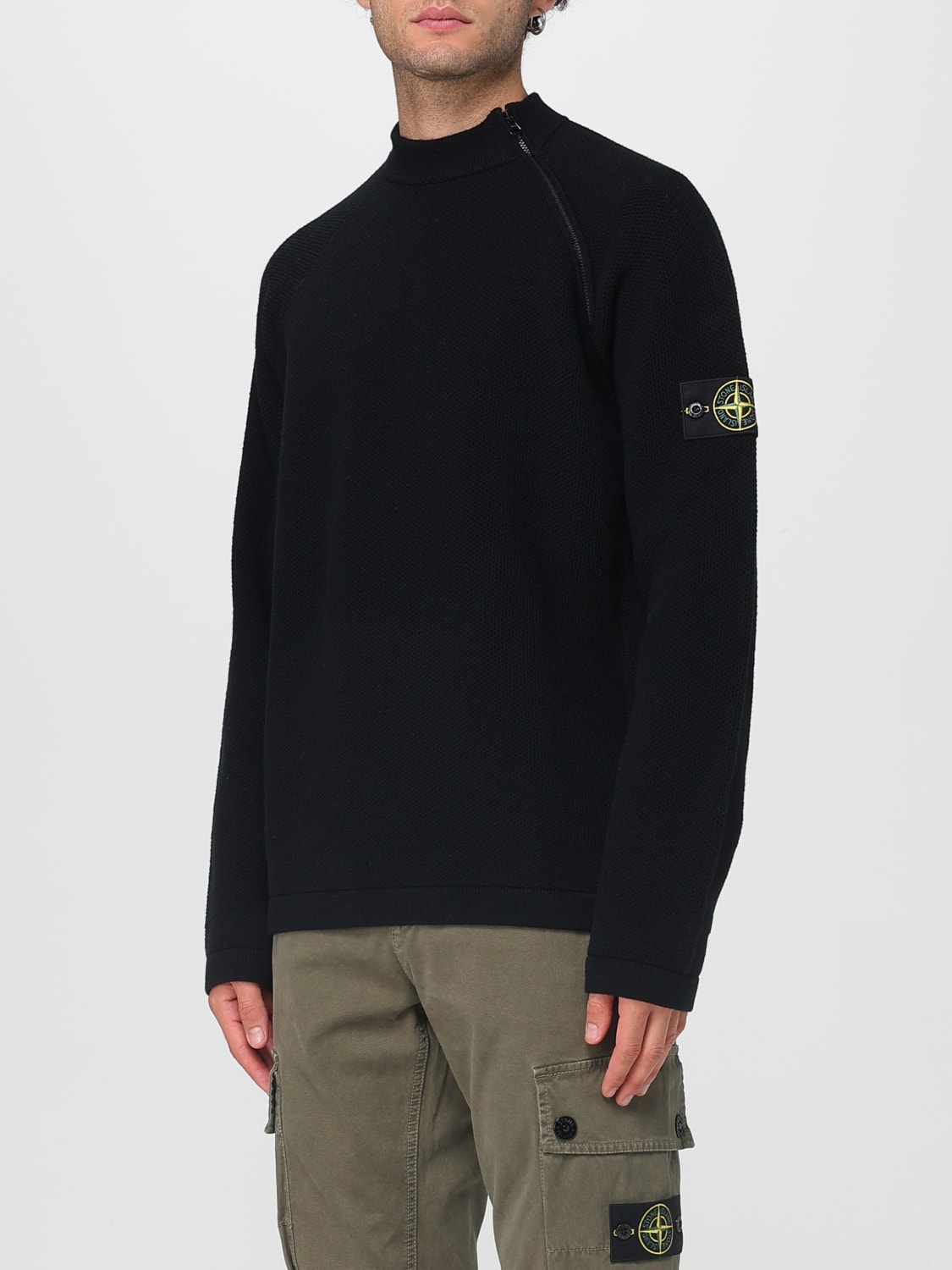 STONE ISLAND SWEATER: Sweater men Stone Island, Black - Img 4
