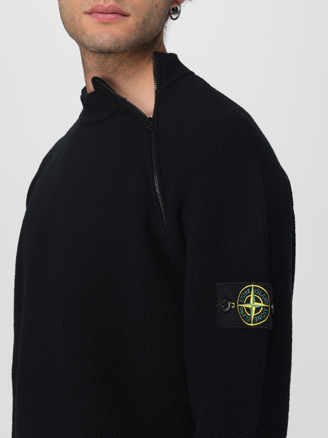 STONE ISLAND SWEATER: Sweater men Stone Island, Black - Img 5
