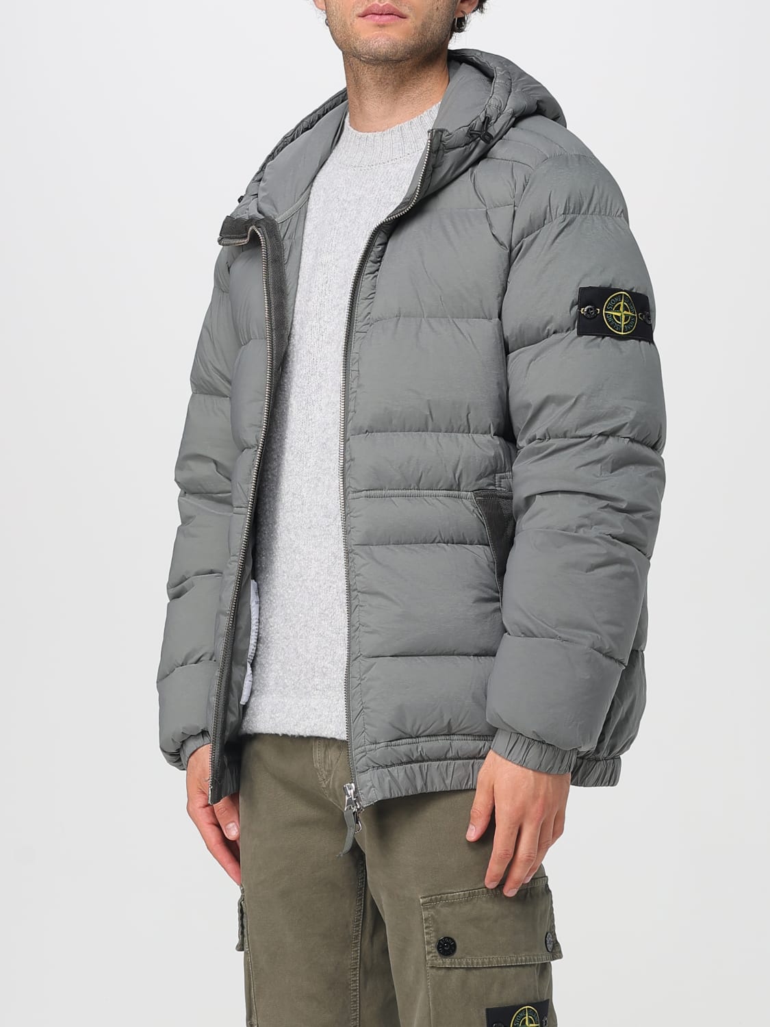 STONE ISLAND 재킷: 재킷 남성 Stone Island, 그레이 - Img 4