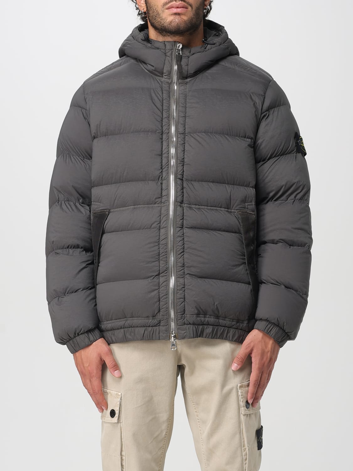 STONE ISLAND 外套: 外套 男士 Stone Island, 灰色 1 - Img 1