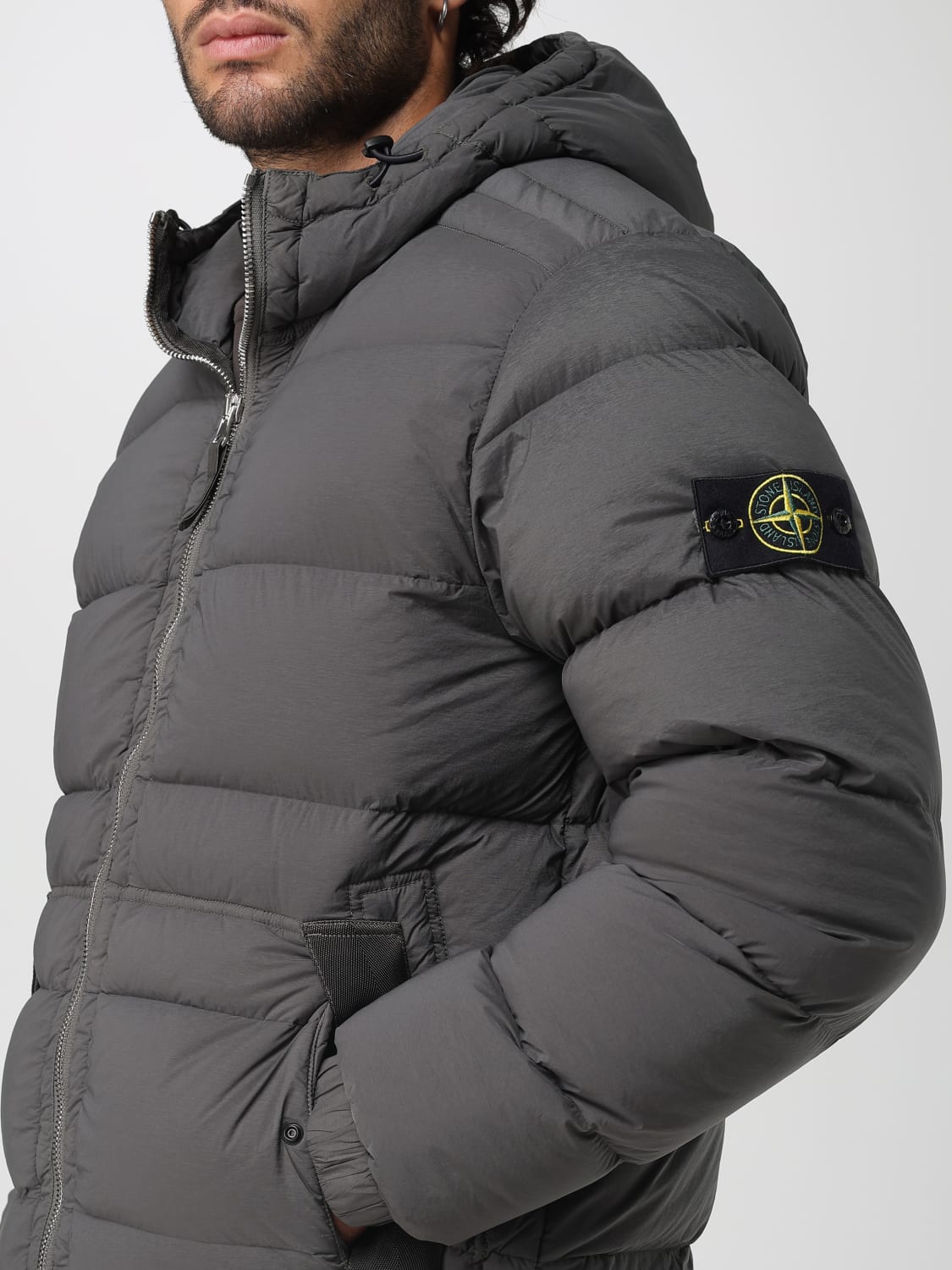 STONE ISLAND 外套: 外套 男士 Stone Island, 灰色 1 - Img 5