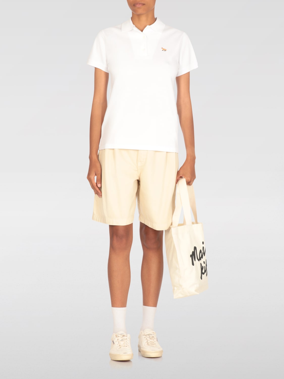 ショートパンツ MAISON KITSUNE Woman Short Beige OW01114WD4012 P205 MAISON KITSUNÉ: Short woman - Beige | Maison Kitsuné short