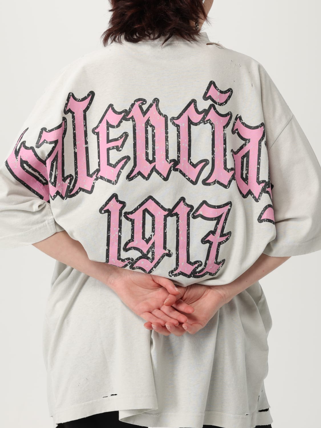 BALENCIAGA T-SHIRT: T-shirt woman Balenciaga, Grey - Img 5