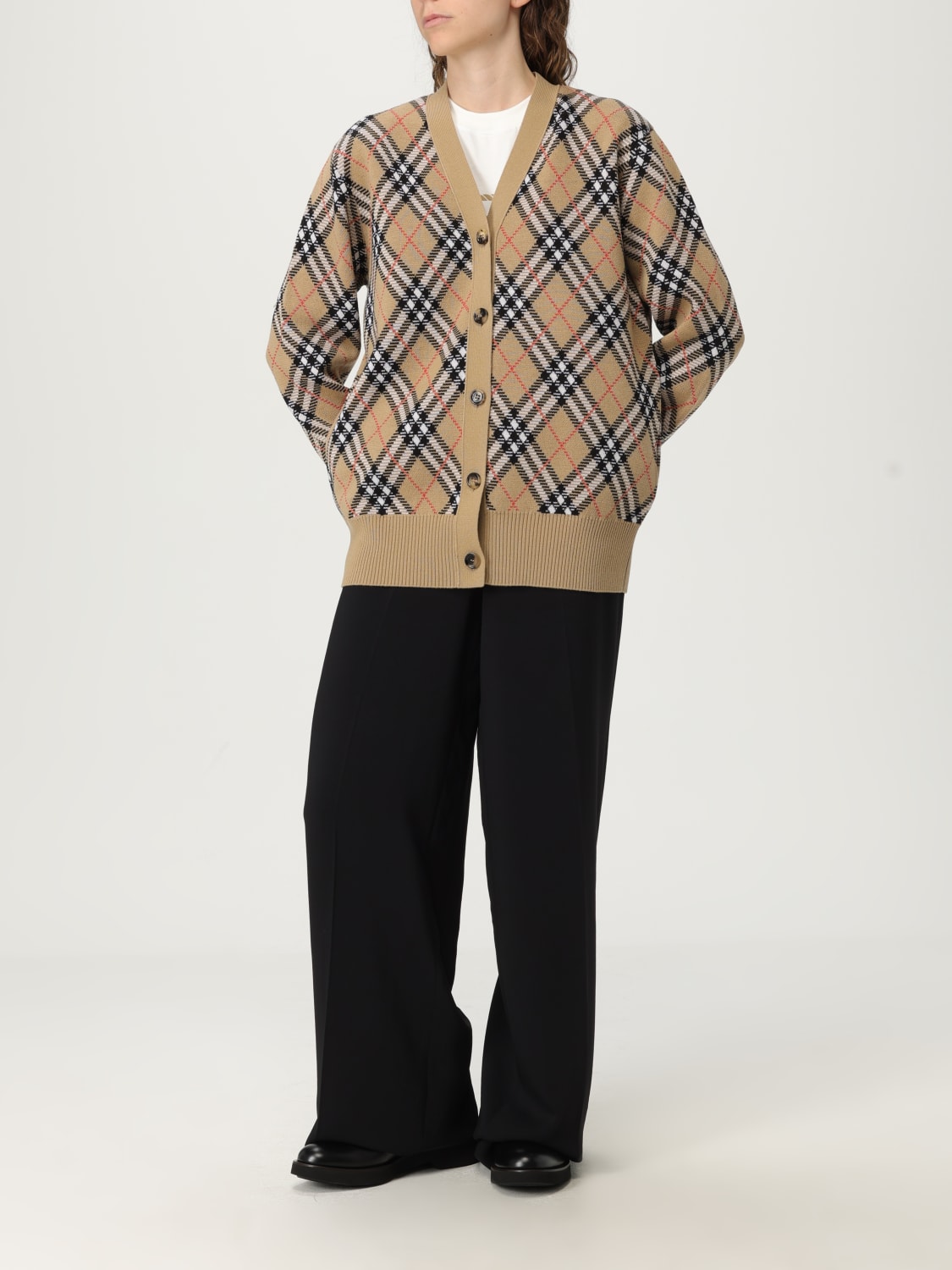 Burberry レディースカーディガン BURBERRY バーバリー カーディガン レディース チェック ウール