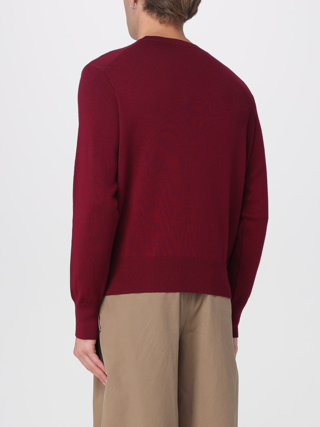 AMI PARIS SWEATER: Sweater men Ami Paris, Burgundy - Img 3