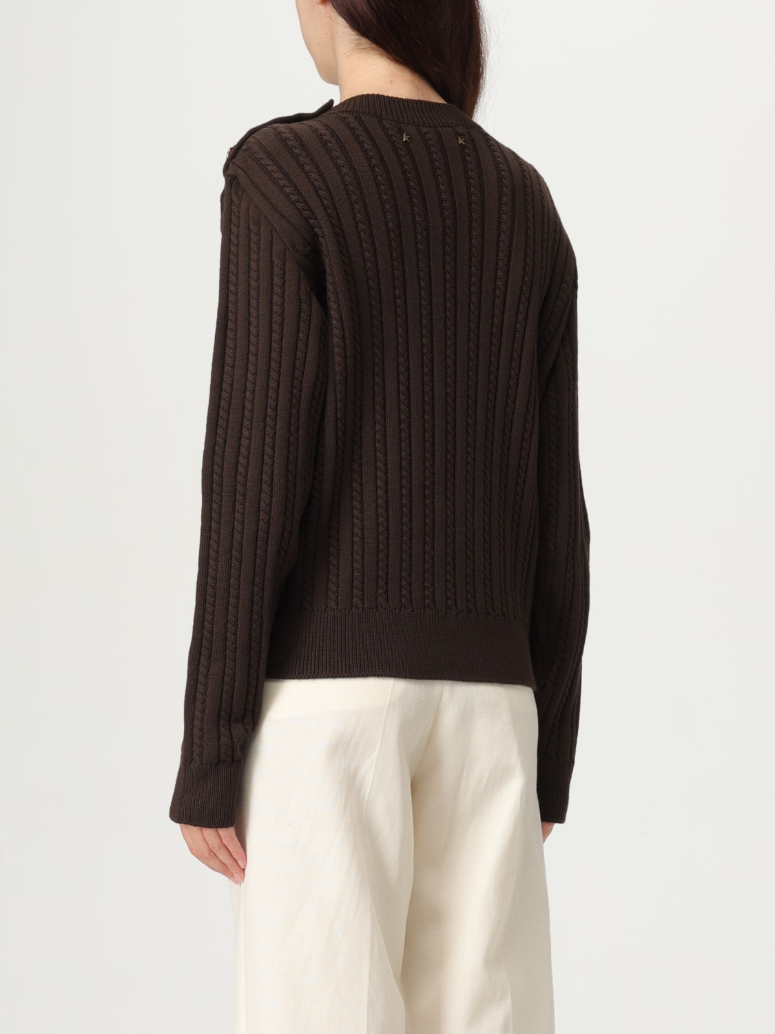GOLDEN GOOSE SWEATER: Sweatshirt woman Golden Goose, Brown - Img 2