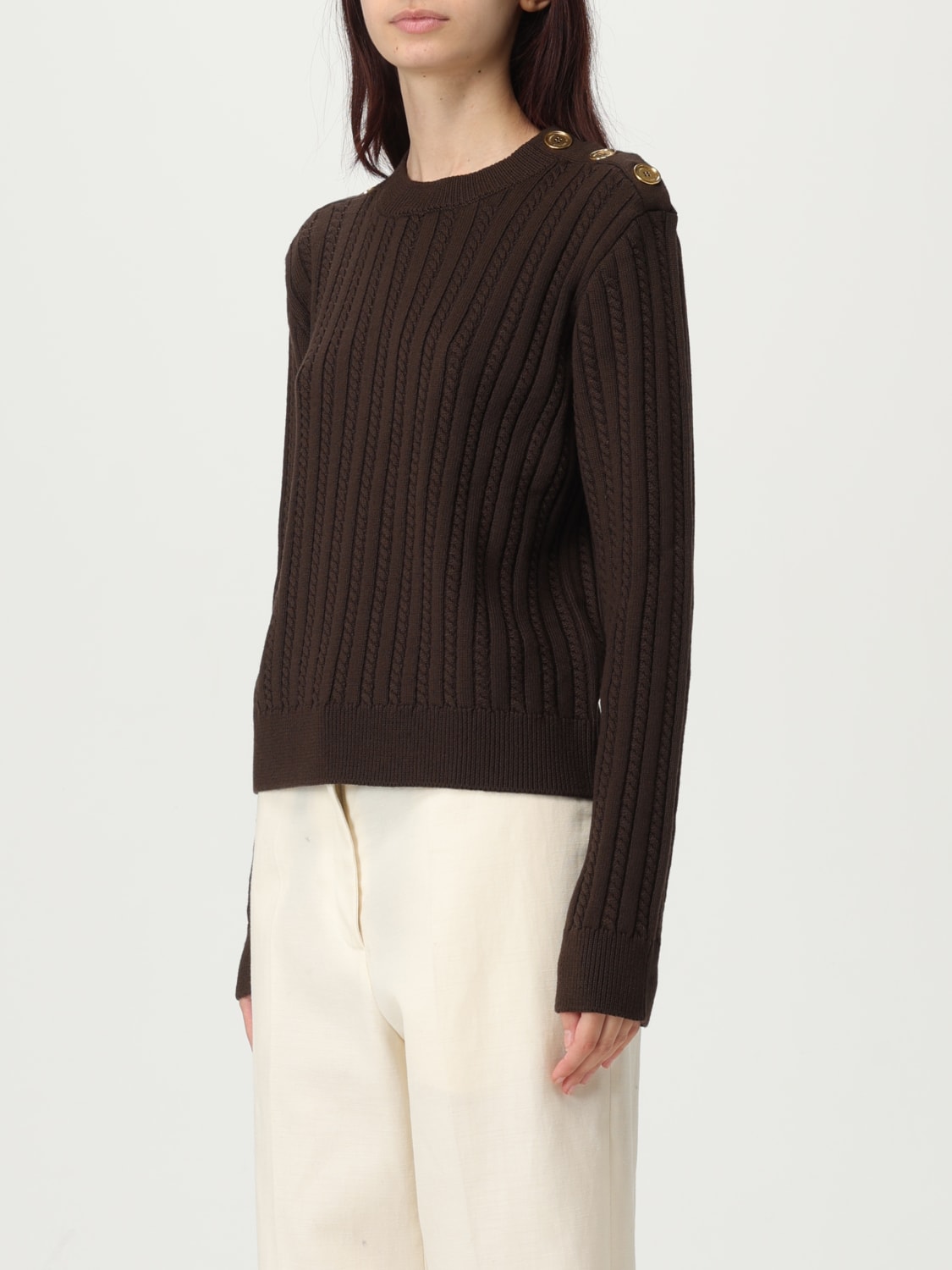 GOLDEN GOOSE SWEATER: Sweatshirt woman Golden Goose, Brown - Img 3