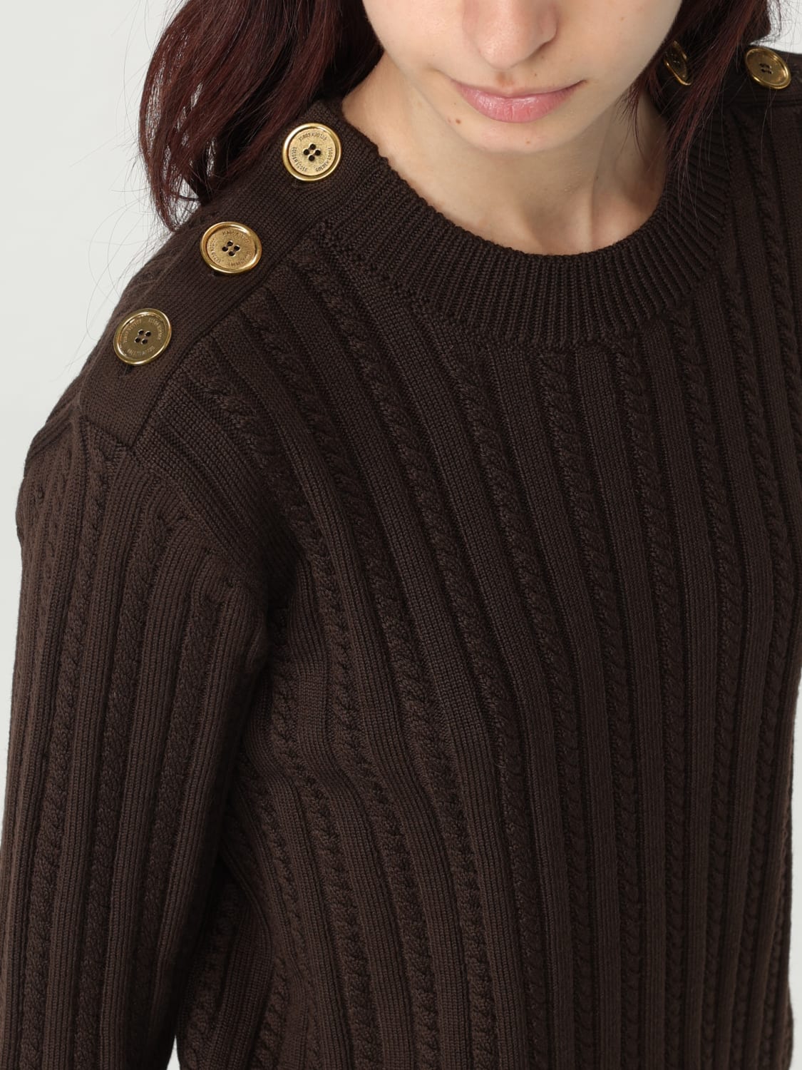 GOLDEN GOOSE SWEATER: Sweatshirt woman Golden Goose, Brown - Img 4