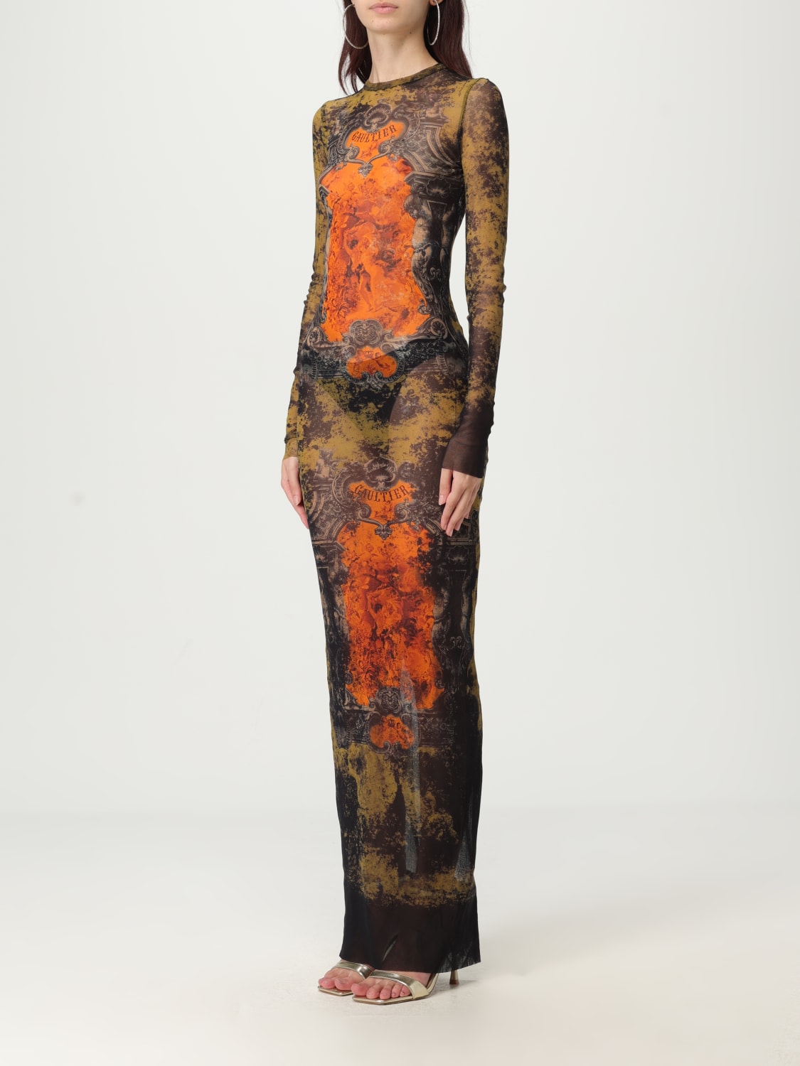 JEAN PAUL GAULTIER ROBE: Robes femme Jean Paul Gaultier, Orange - Img 3