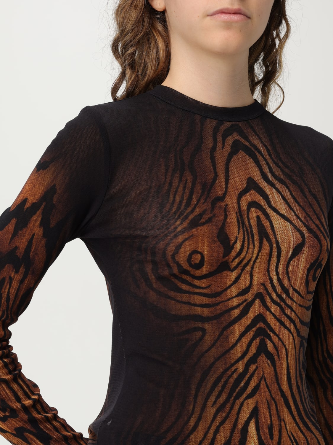 JEAN PAUL GAULTIER TOP: T-shirt femme Jean Paul Gaultier, Marron - Img 5