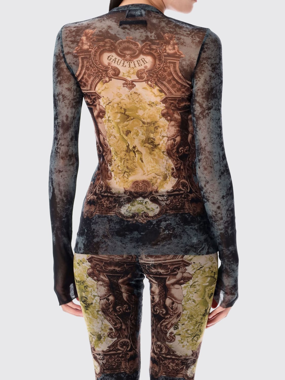 JEAN PAUL GAULTIER TOP: Camiseta mujer Jean Paul Gaultier, Amarillo - Img 2