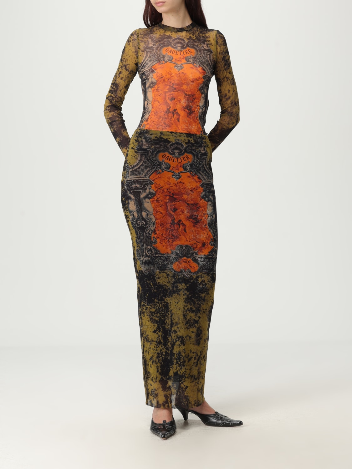 JEAN PAUL GAULTIER TOP: Camiseta mujer Jean Paul Gaultier, Naranja - Img 2