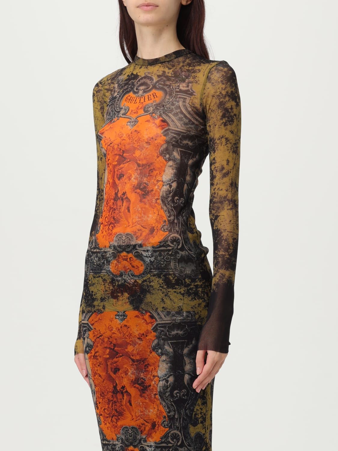 JEAN PAUL GAULTIER TOP: Camiseta mujer Jean Paul Gaultier, Naranja - Img 4