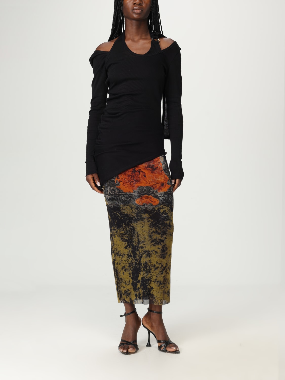 JEAN PAUL GAULTIER TOP: T-shirt femme Jean Paul Gaultier, Noir - Img 2